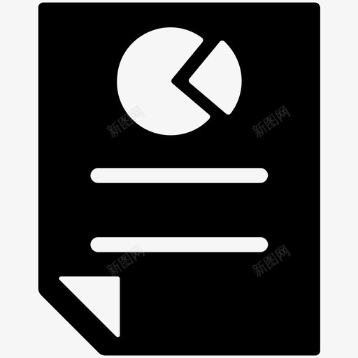 饼图业务报表数据图标svg_新图网 https://ixintu.com 业务实心图标 业务报表 描述 数据 统计 饼图