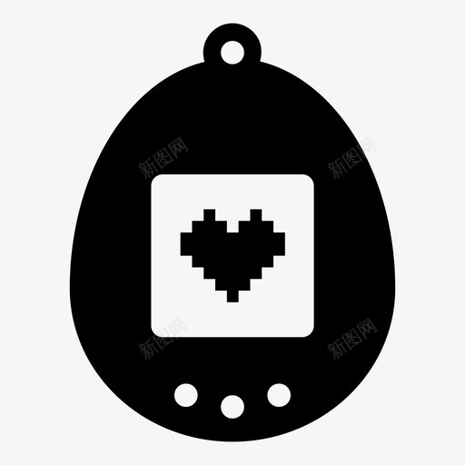 tamagotchi电子游戏复古图标svg_新图网 https://ixintu.com 90年代 tamagotchi 复古 宠物 心 旧 旧东西 游戏 电子游戏 蛋
