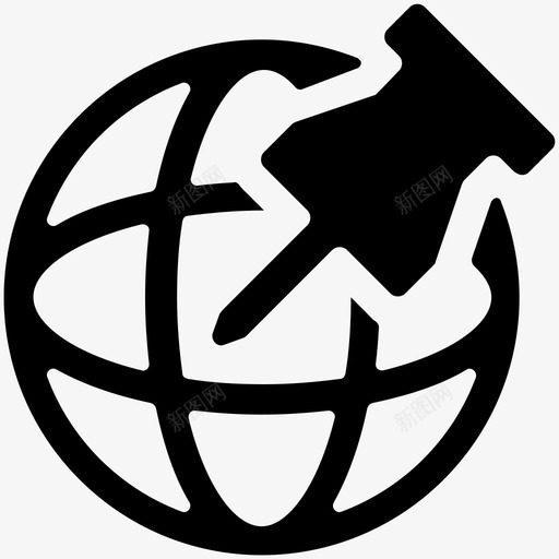 全球精确定位定位点图标svg_新图网 https://ixintu.com gps 位置 全球 在线营销实体图标 地图 地球 定位点 导航 目的地 精确定位