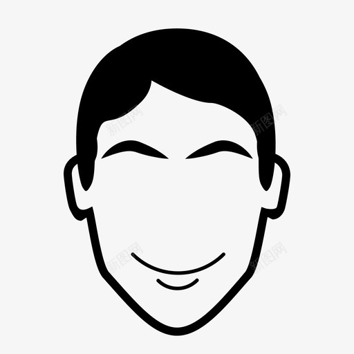 脸头人图标svg_新图网 https://ixintu.com 人 侧面 头 胡须和胡子 脸