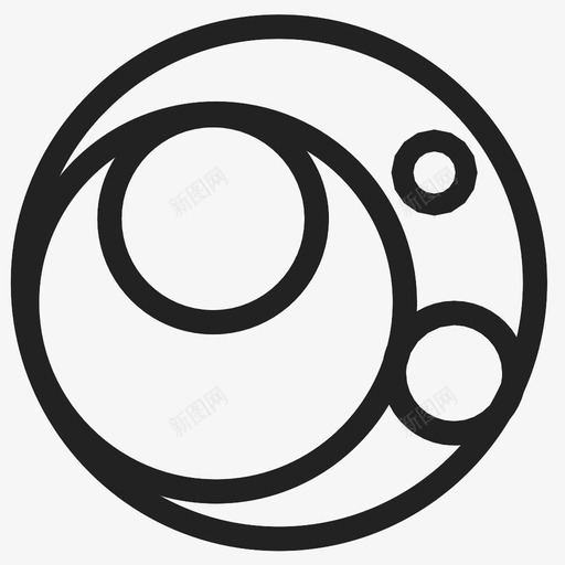抽象圈四图标svg_新图网 https://ixintu.com 抽象圈四