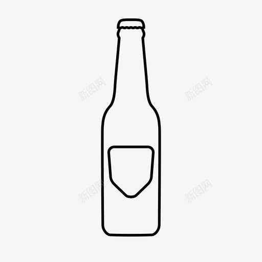瓶装饮用醉酒图标svg_新图网 https://ixintu.com ipa 包装 啤酒 标签 烈性啤酒 玻璃 玻璃瓶 瓶装 皮尔斯纳 醉酒 饮用