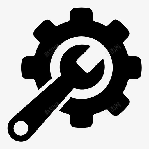 工具密码首选项图标svg_新图网 https://ixintu.com 修复 密码 工具 扳手 支持 服务 系统 设置 首选项