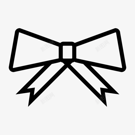 蝴蝶结礼物节日图标svg_新图网 https://ixintu.com 冬天 十二月 发饰 圣诞节 礼物 节日 蝴蝶结 装饰
