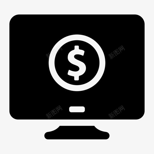 监视器财务收入图标svg_新图网 https://ixintu.com 利润 外围设备 屏幕 收入 收益 监视器 网上银行 美元 财务 货币