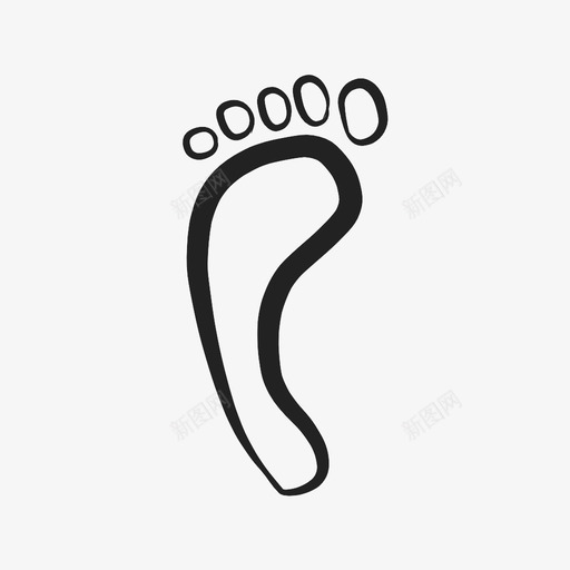 左脚脚脚跟图标svg_新图网 https://ixintu.com 左脚 脚 脚底 脚趾 脚跟