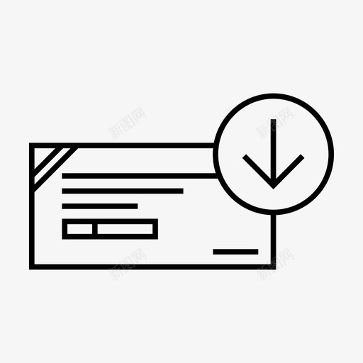支票交易退货图标svg_新图网 https://ixintu.com 业务 交易 商业 存款 支票 收款 票据 退货 金融