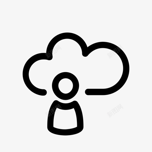 个人云用户上传图标svg_新图网 https://ixintu.com 上传 个人云 互联网 信息技术-生活在你的电脑里! 在线 存储 数据 流媒体 用户 网络 计算