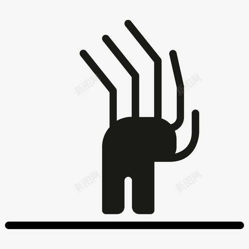 僵尸启示录大脑图标svg_新图网 https://ixintu.com 万圣节派对图标 亡灵 僵尸 启示录 大脑 怪物 手 死亡 绿色 绿色妖怪 行走