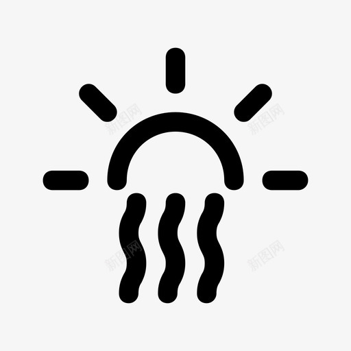 太阳光阳光跳动图标svg_新图网 https://ixintu.com 天气 天气图标第一卷 太阳光 汗 热 跳动 闷热 阳光
