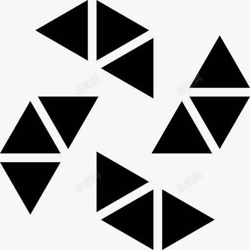 多边形风车形状图标svg_新图网 https://ixintu.com 多边形风车 形状