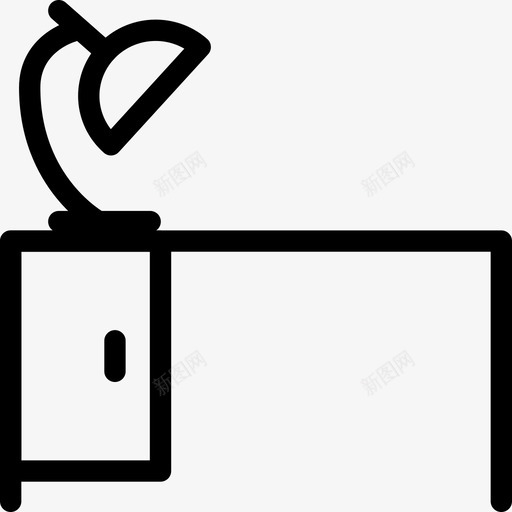 采购产品桌子台灯家俱图标svg_新图网 https://ixintu.com 书房角 台灯 家俱 家具 采购产品桌子