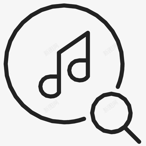 音乐声音歌曲图标svg_新图网 https://ixintu.com 低音 和弦 声音 搜索 旋律 查找 歌曲 活动 音乐 音阶 高音