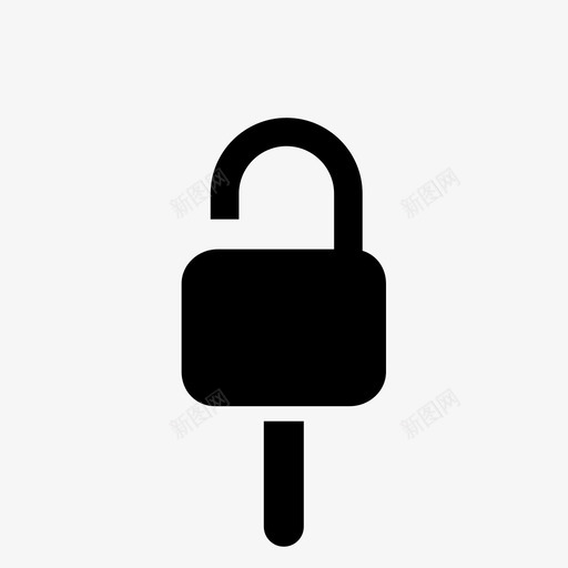 解锁安全受限图标svg_新图网 https://ixintu.com 保护 储物柜 受限 安全 打开 挂锁 解锁 钥匙