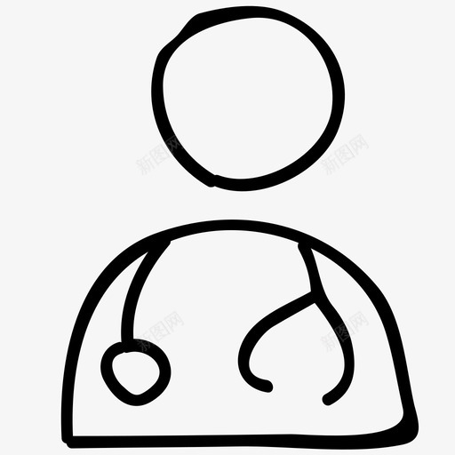 医生医学手绘图标svg_新图网 https://ixintu.com 医学手绘图标 医生
