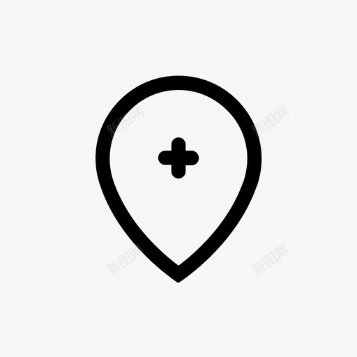 添加标记地图定位导航图标svg_新图网 https://ixintu.com 地图包 地图定位 定位 定位地图 定位标记 导航 新建 添加标记 精确定位