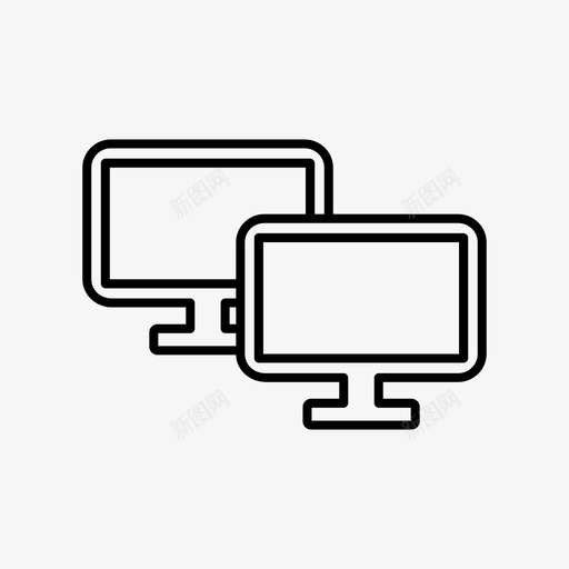 监视器计算机计算机网络图标svg_新图网 https://ixintu.com 局域网 本地接入网 监视器 联网 计算机 计算机网络