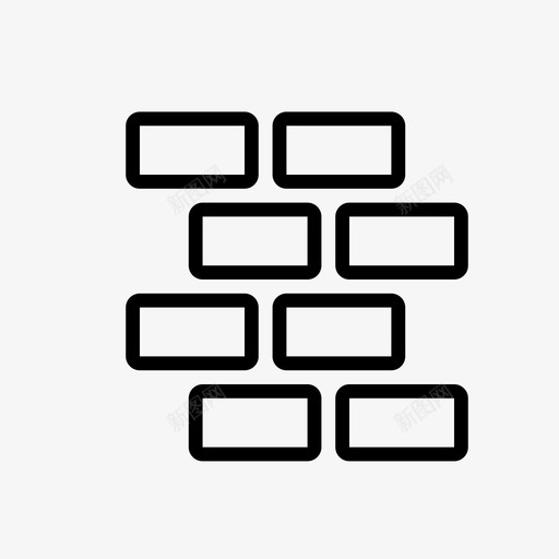 防火墙砖头守卫图标svg_新图网 https://ixintu.com 守卫 安保 安全 砖头 防护 防火墙 雷雨-5
