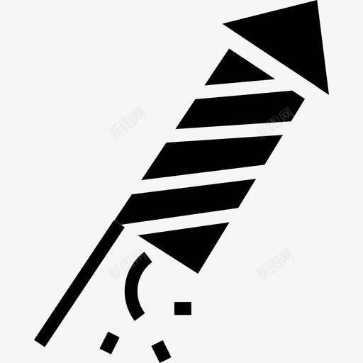 火箭圣诞节图标svg_新图网 https://ixintu.com 圣诞节 火箭