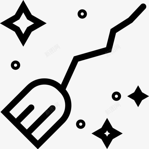 扫帚不给糖就捣蛋图标svg_新图网 https://ixintu.com 不给糖就捣蛋 扫帚