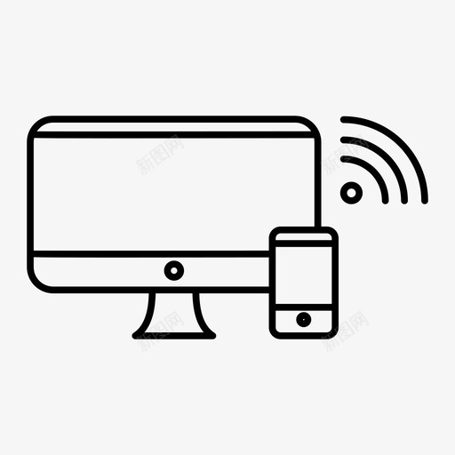互联网技术同步图标svg_新图网 https://ixintu.com iphone 互联网 同步 响应式设计 房地产便利设施 技术 无线 桌面 联网 计算机 设备