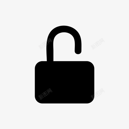 锁不安全未锁定图标svg_新图网 https://ixintu.com 不安全 储物柜 安全 密码 打开 挂锁 未锁定 锁