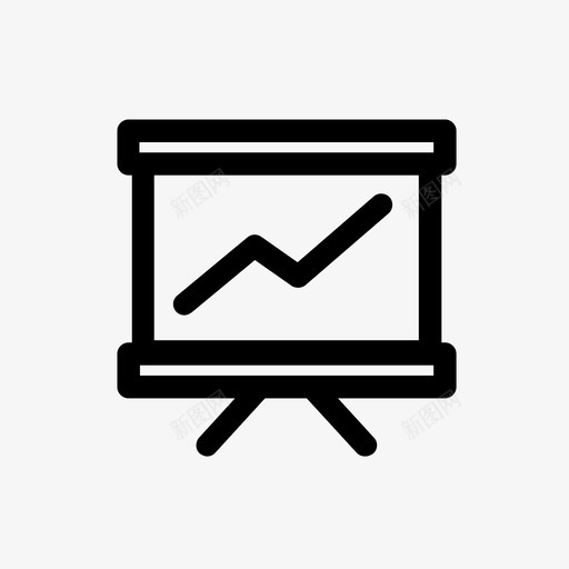 投影屏幕信息图形线图图标svg_新图网 https://ixintu.com 信息图形 利润 工具箱 投影屏幕 报告 演示 线图 统计 趋势
