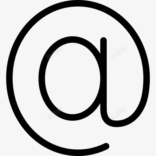 电子邮件atsign图标svg_新图网 https://ixintu.com arroba at sign symbol 电子邮件 社交