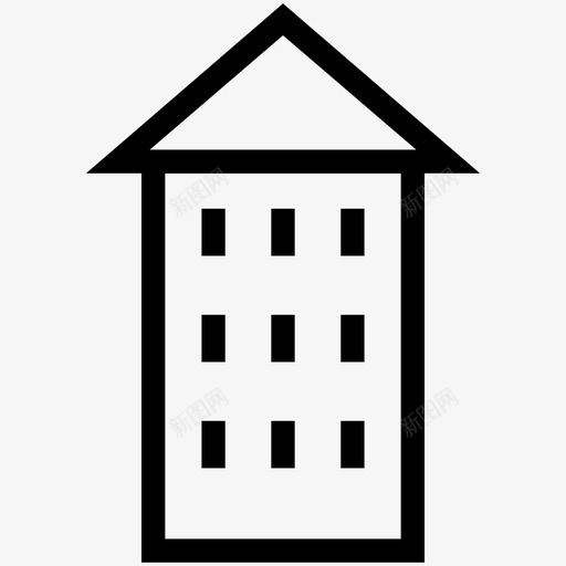 建筑酒店客栈图标svg_新图网 https://ixintu.com 客栈 建筑 酒店 酒馆
