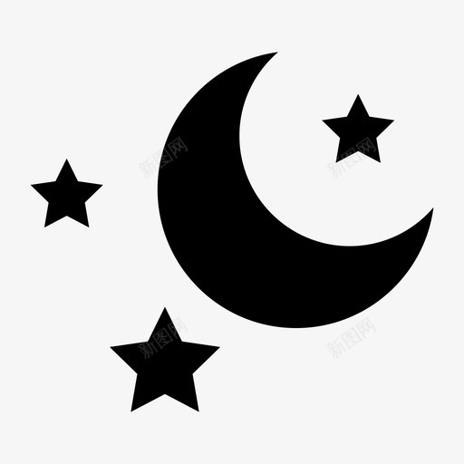 月亮星星太空图标svg_新图网 https://ixintu.com 万圣节之夜 夜晚 太空 新月 星星 月亮 月亮和星星 重力 黑暗