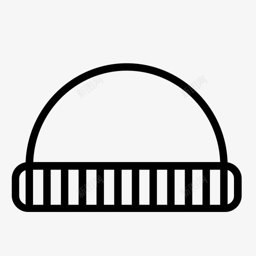 婴儿帽配件帽子图标svg_新图网 https://ixintu.com 冬季 头饰 婴儿帽 帽子 衣服 配件 针织