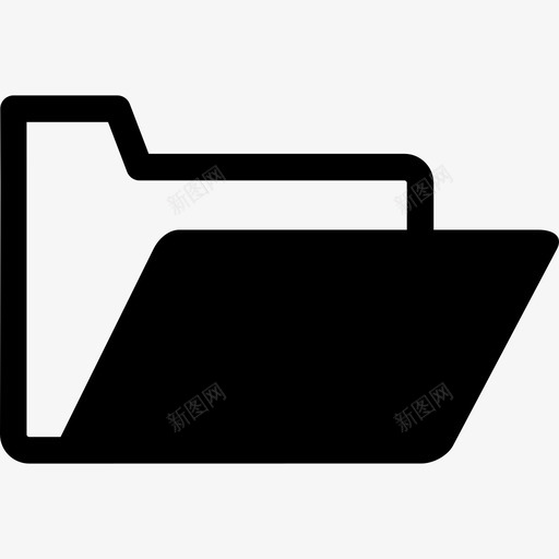 打开文件夹黑白变型界面基本应用图标svg_新图网 https://ixintu.com 基本应用 打开文件夹黑白变型 界面