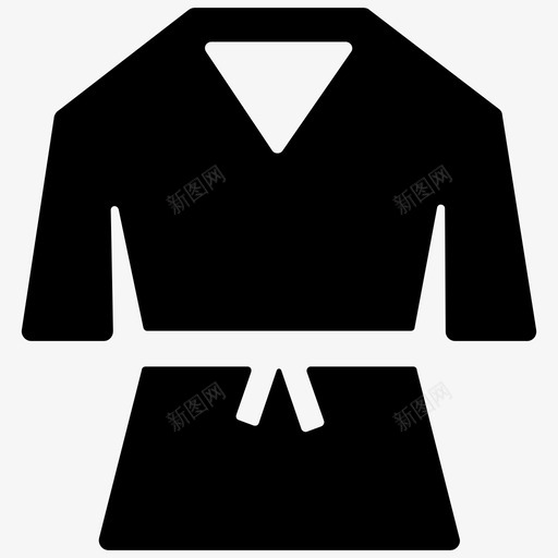 空手道gi空手道腰带运动服图标svg_新图网 https://ixintu.com 制服 武术制服 空手道gi 空手道制服 空手道服装 空手道腰带 运动服
