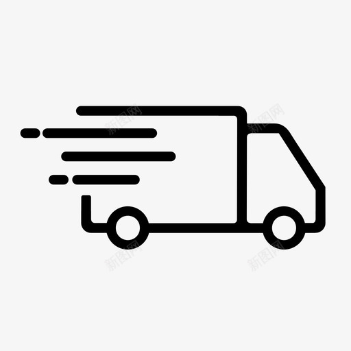 送货车运输方式道路图标svg_新图网 https://ixintu.com 旅行 汽车 电子商务 运输方式 送货车 速度 道路