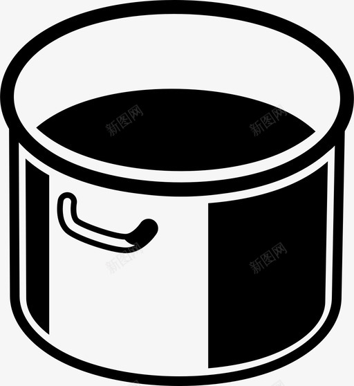 锅肉汤烹饪图标svg_新图网 https://ixintu.com 厨房用具 汤 炊具 烹饪 肉汤 锅