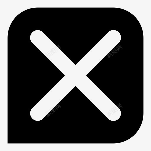 十字三角圆角图标svg_新图网 https://ixintu.com 三角圆角 十字