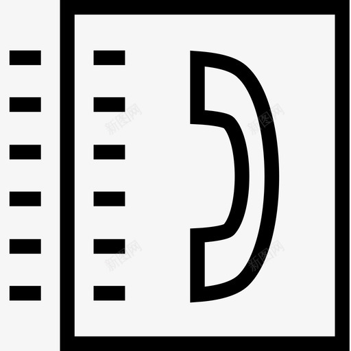 联系人电话簿黄页图标svg_新图网 https://ixintu.com 电话簿 白页 联系人 黄页