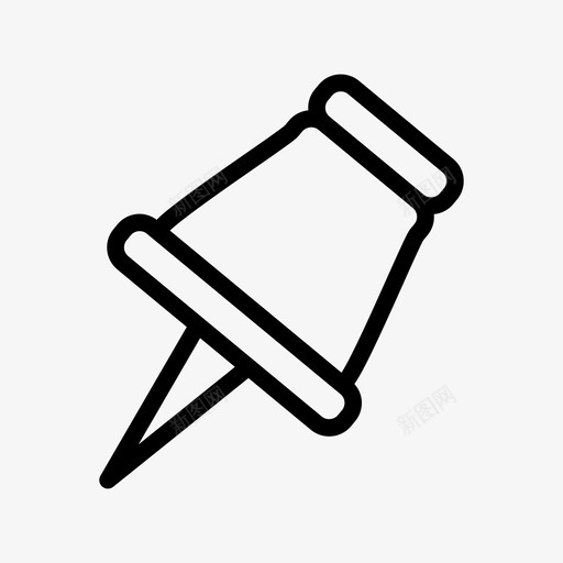 图钉便签办公用品图标svg_新图网 https://ixintu.com 便签 别针 办公用品 图钉 戳