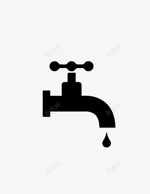 水龙头滴水干旱图标svg_新图网 https://ixintu.com 外流 干旱 干燥 水 水槽 水龙头 滴水 漏水