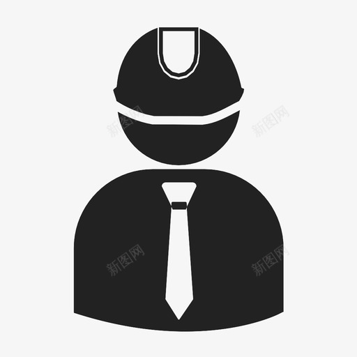 工程师建筑工人工程图标svg_新图网 https://ixintu.com 套装 安全帽 工程 工程师 建筑工人 西装和领带