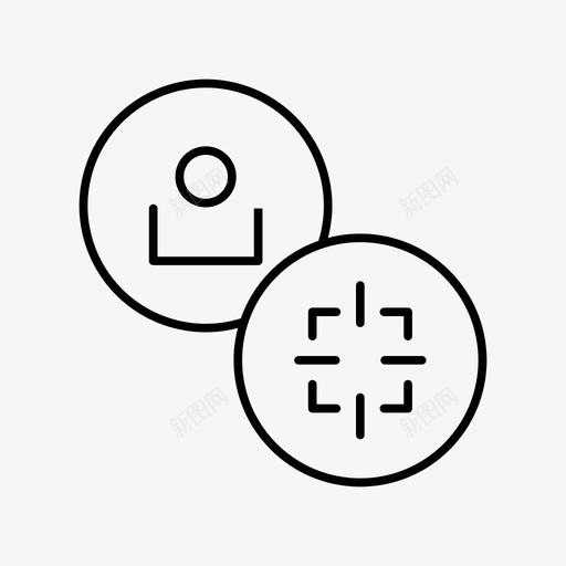 焦点客户员工图标svg_新图网 https://ixintu.com 个人资料 员工 客户 焦点 用户 用户活动 缩放
