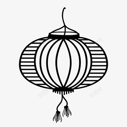 灯亚洲中国图标svg_新图网 https://ixintu.com 中国 中国新年 亚洲 灯 纸灯