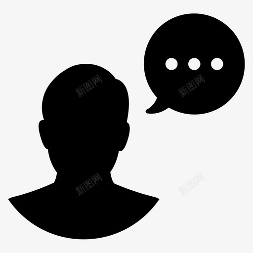 独白帐户聊天图标svg_新图网 https://ixintu.com 人 对话 帐户 演讲 独白 玩 聊天 谈话 金融业务