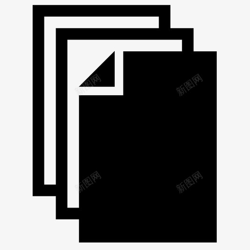 纸张分层文件图标svg_新图网 https://ixintu.com 分层 堆栈 文件 文档 纸张