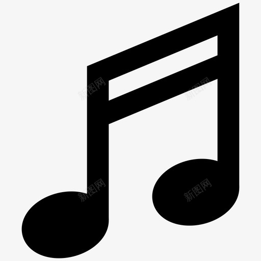 音乐音符旋律播放图标svg_新图网 https://ixintu.com 播放 旋律 歌曲 练习 锐利 音乐实心图标 音乐音符
