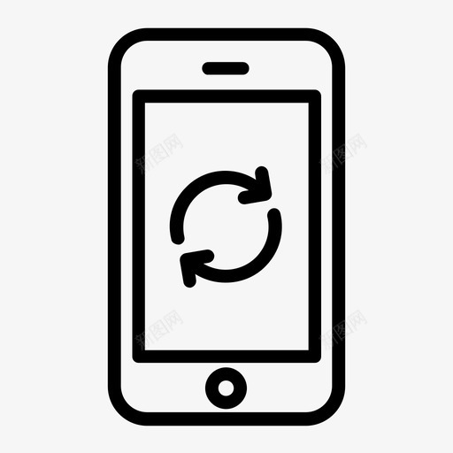 同步重复重新加载图标svg_新图网 https://ixintu.com iphone 刷新 同步 周期 手机 手机概述 电子 设备 重复 重新加载