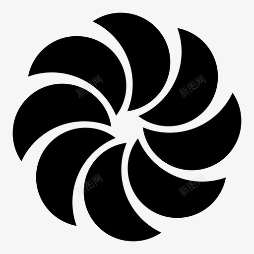 扇子抽象的半月形的图标svg_新图网 https://ixintu.com 半月形的 扇子 抽象的