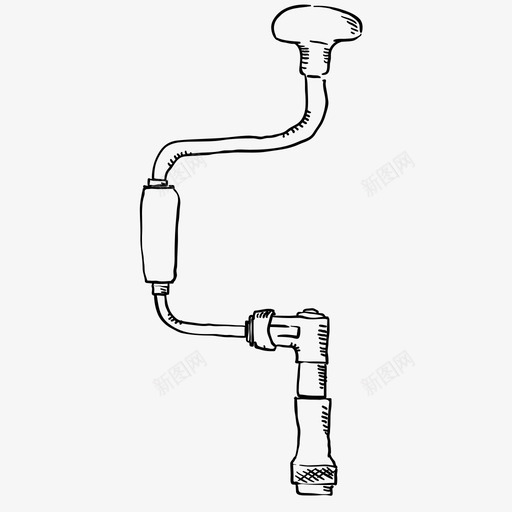 手钻酒瓶工具图标svg_新图网 https://ixintu.com 工具 手工工具 手绘 手钻 简单 素描 绘图 老派 酒瓶