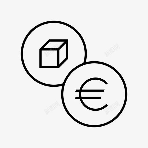 产品价值交易购物图标svg_新图网 https://ixintu.com 交易 产品价值 产品方案 付款 价格 商品 套餐 欧元 购物 费率