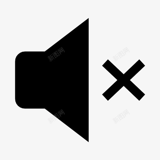 静音音量零音量关图标svg_新图网 https://ixintu.com 声音 扬声器音量关 静音 音量关 音量控制 音量零